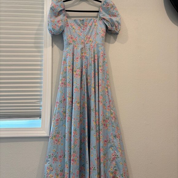 NEW House of CB Tallulah Blue Floral Midi Dress XS - NWOT - Picture 6 of 6